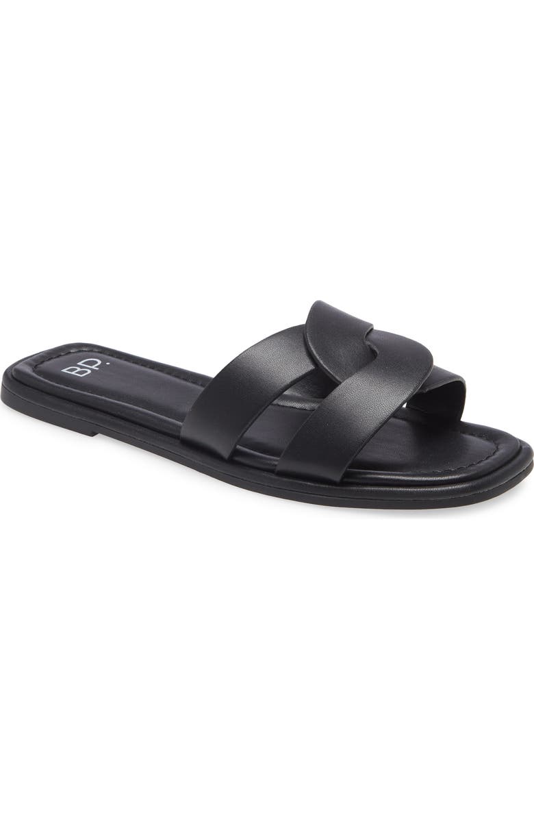 BP. Ariya Faux Leather Slide Sandal, Main, color,