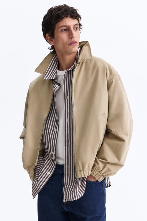 Cotton jacket with collar