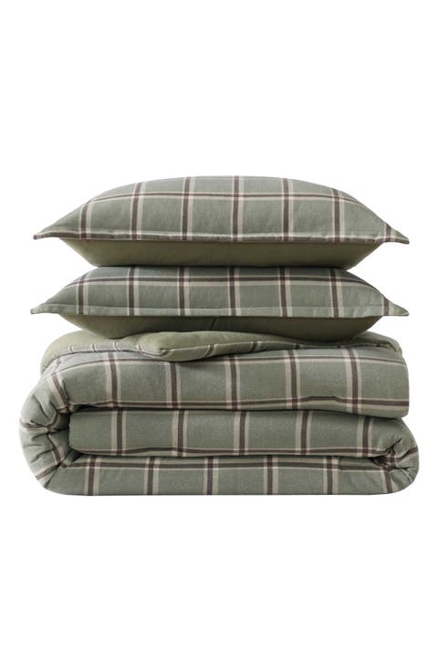 Alpine Plaid Reversible Flannel Comforter & Sham Set