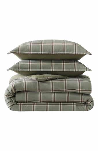 Eddie Bauer Alpine Plaid Reversible Flannel Comforter & Sham Set