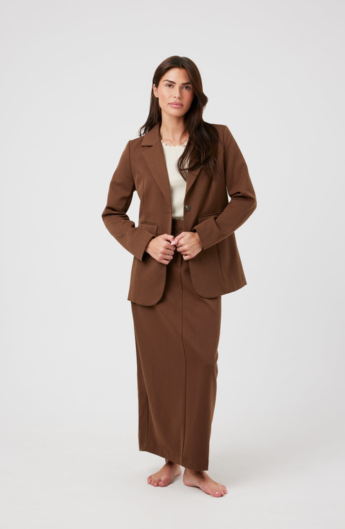 By Tess Collection Milani Blazer In Brown