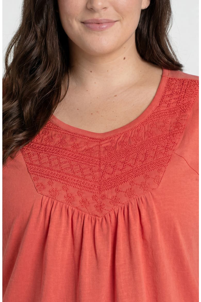Flutter Sleeve Top, Alternate, color, RED CLAY