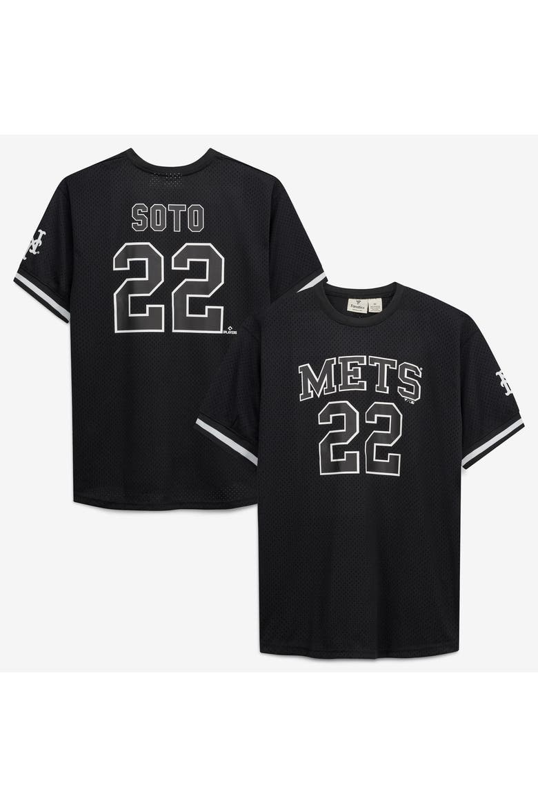 Men's Fanatics Juan Soto Black/White New York Mets Big & Tall Heavyweight Mesh Jersey, Main, color, Black