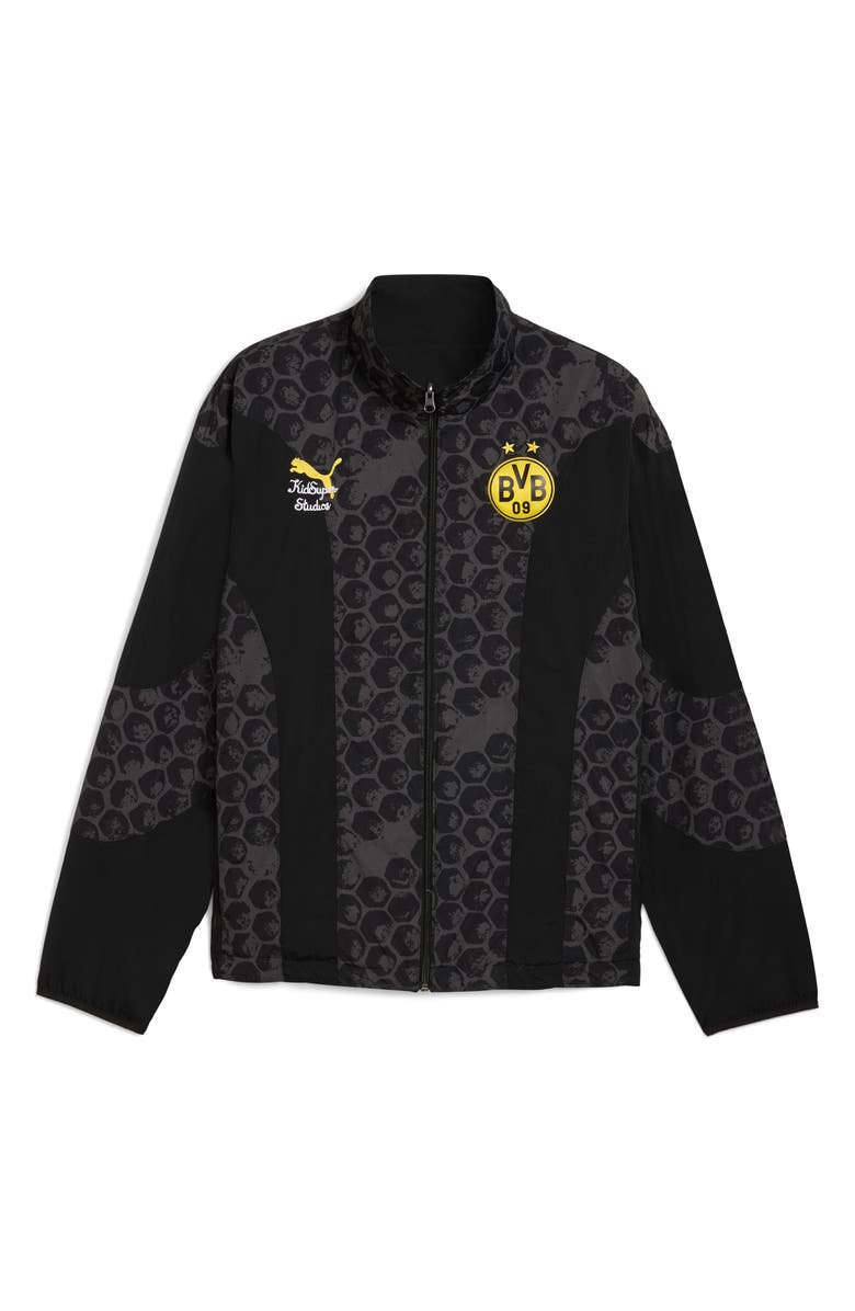PUMA x KidSuper BVB Reversible Nylon Jacket, Alternate, color, Puma Black-Faster Yellow