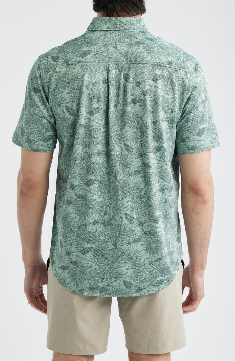 Tommy Bahama San Lucio Villa Evora IslandZone<sup>®</sup> Knit Short Sleeve Cotton Blend Button-Up Shirt, Alternate, color, Oxidize Metal