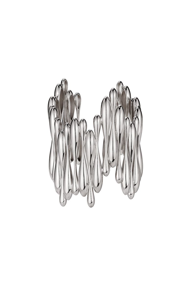 Rain Drop Bangle, Alternate, color, Silver
