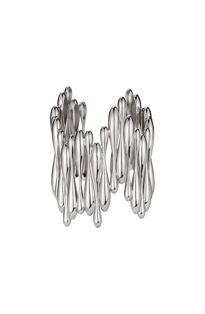 RETRO CHIC Rain Drop Bangle, Alternate, color, Silver