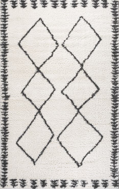 Calvia Moroccan Diamond Shag Area Rug