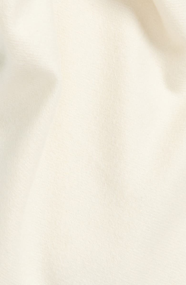 Johnstons of Elgin Block Check Cashmere Fringe Scarf, Alternate, color, White