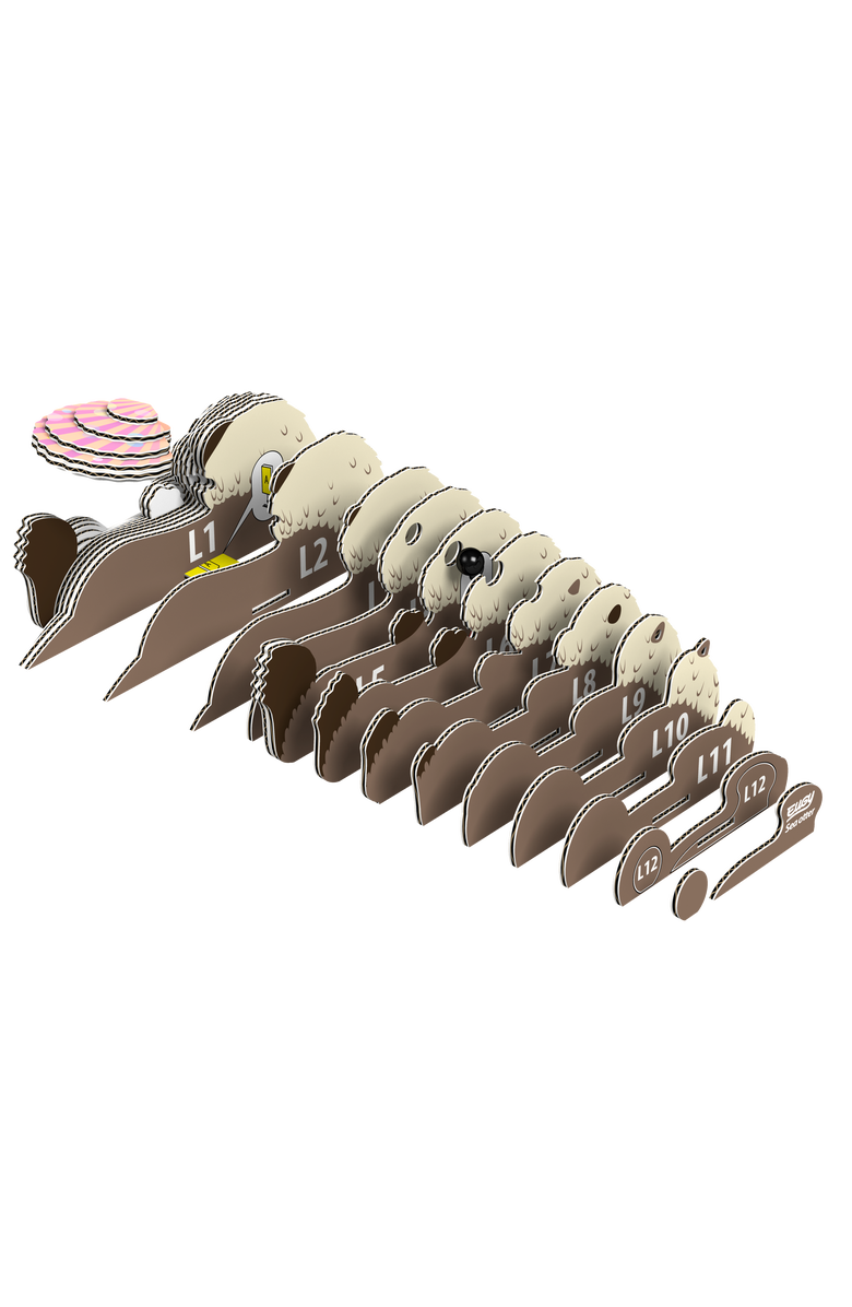 Eugy Puzzles Sea Otter 3D Puzzle, Alternate, color, NO COLOR