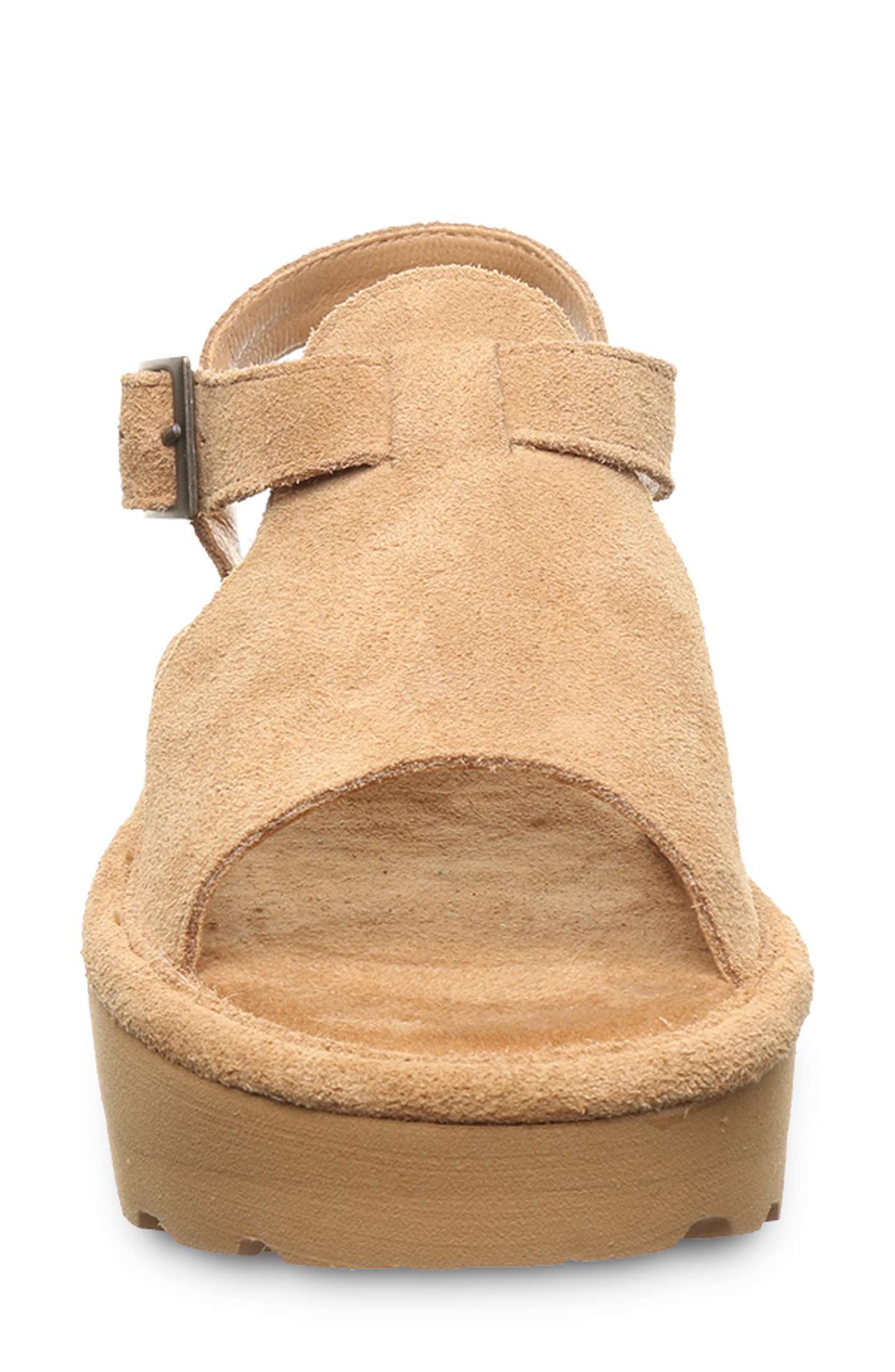 Ascend Faux Leather Wedge Sandal, Alternate, color, ICED COFFEE