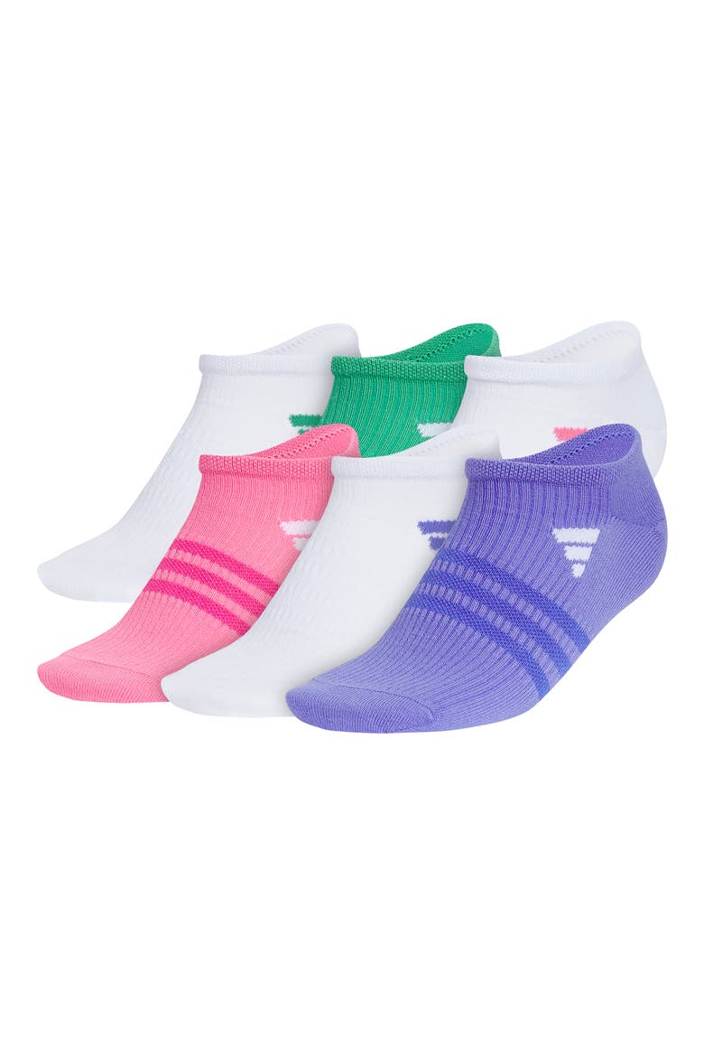 Superlite 3.0 6-Pack Socks, Main, color, WHITE/ COURT GREEN/ PINK