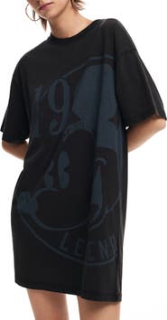 Desigual Mickey Mouse Cotton Graphic T-Shirt Dress