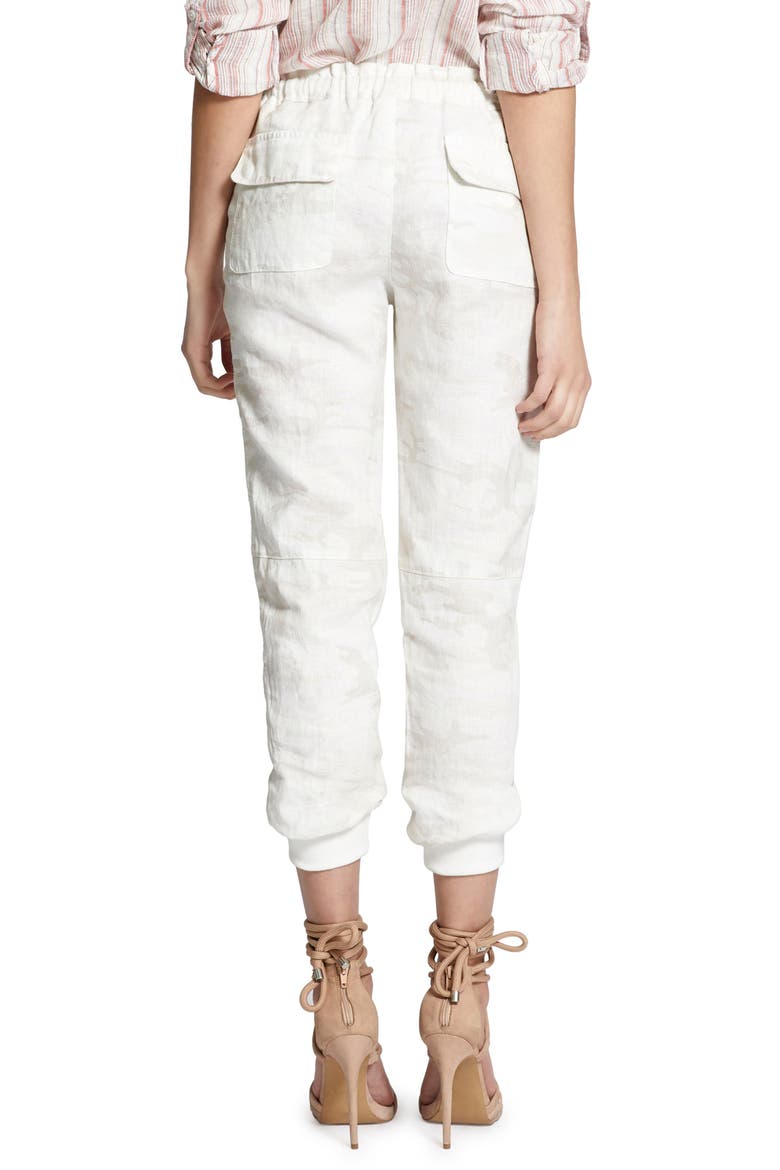 Troop Camo Linen Jogger Pants, Alternate, color, WHITE CAMO