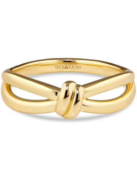 Love Knot Ring in Gold Plated Sterling Silver