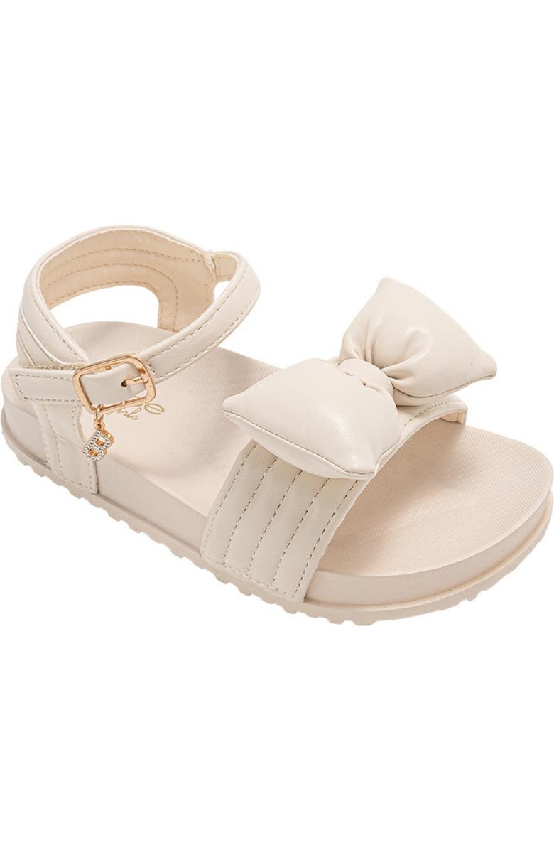 bebe Kids' Lily Bow Sandal, Main, color, Off White