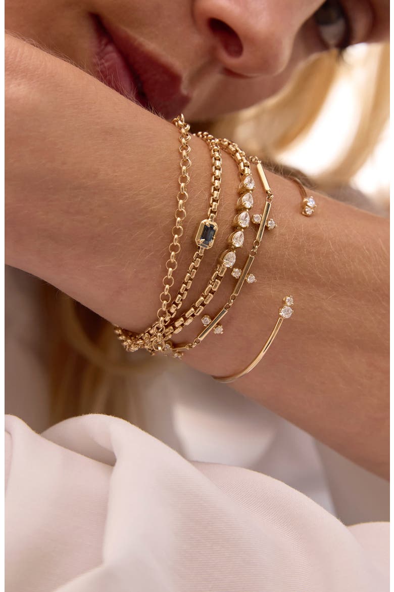 Prong Diamonds 14k Gold Diamond Bar Bracelet, Alternate, color, 14K YELLOW GOLD