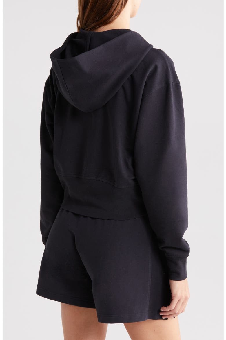 Swoop Full Zip Hoodie, Alternate, color, BLACK