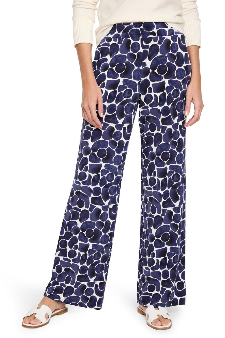 Geo Pebble Wide Leg Pants, Main, color, INDIGO MULTI
