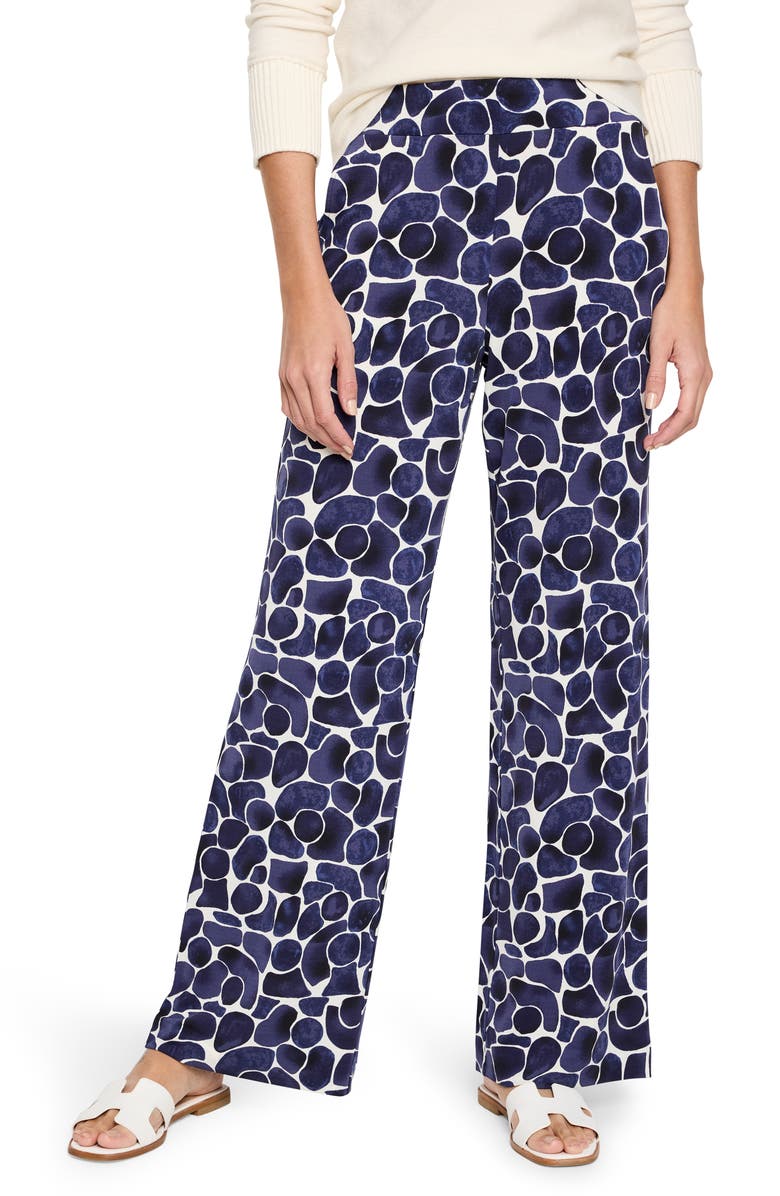 NIC+ZOE Geo Pebble Wide Leg Pants, Main, color, Indigo Multi