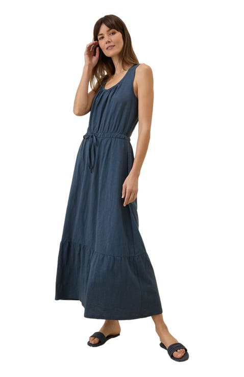 Organic Cotton Relaxed Slub Tank Maxi Dress
