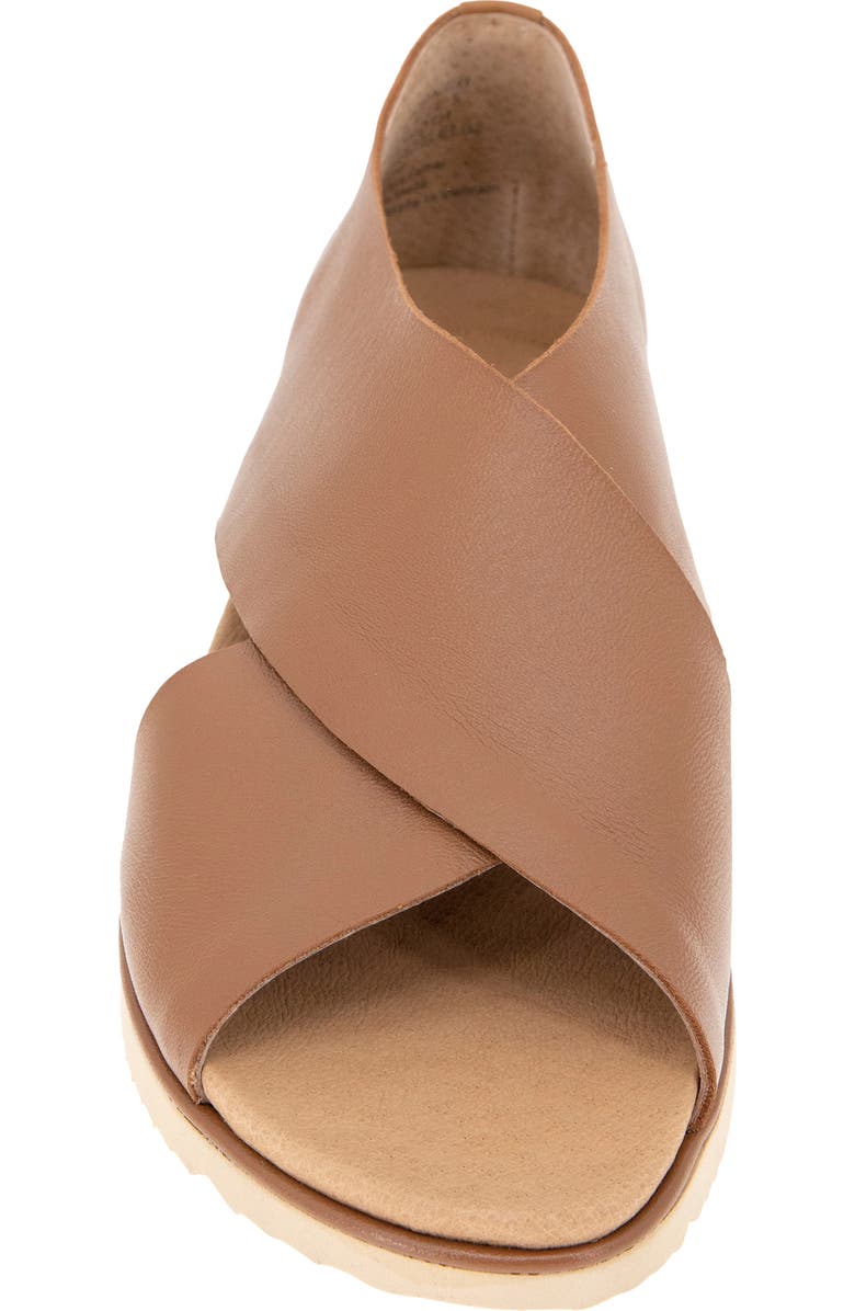 Gentle Souls Leslie Flat Sandal, Alternate, color, Luggage Leather