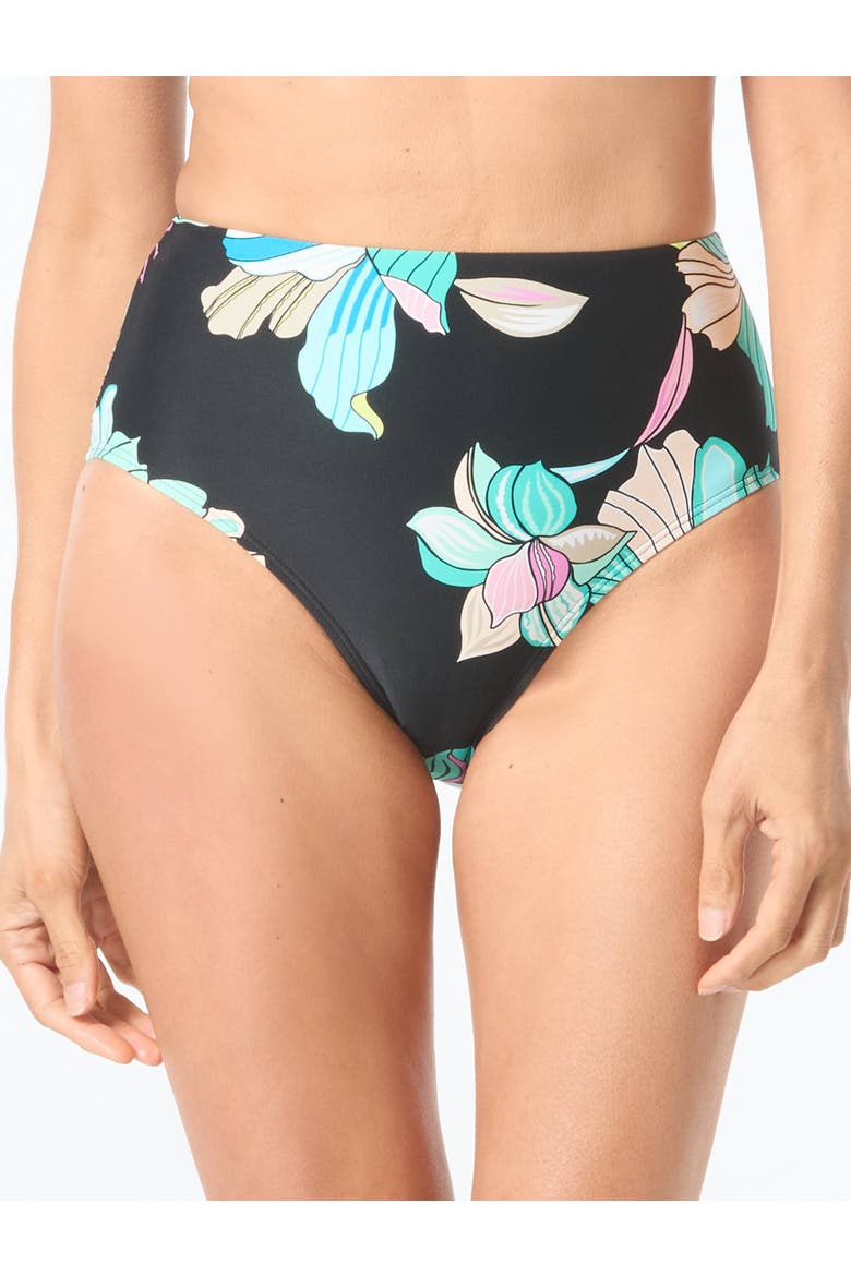 Thrive Ultra High Waist Bikini Swim Bottom, Main, color, 004-Black Multi