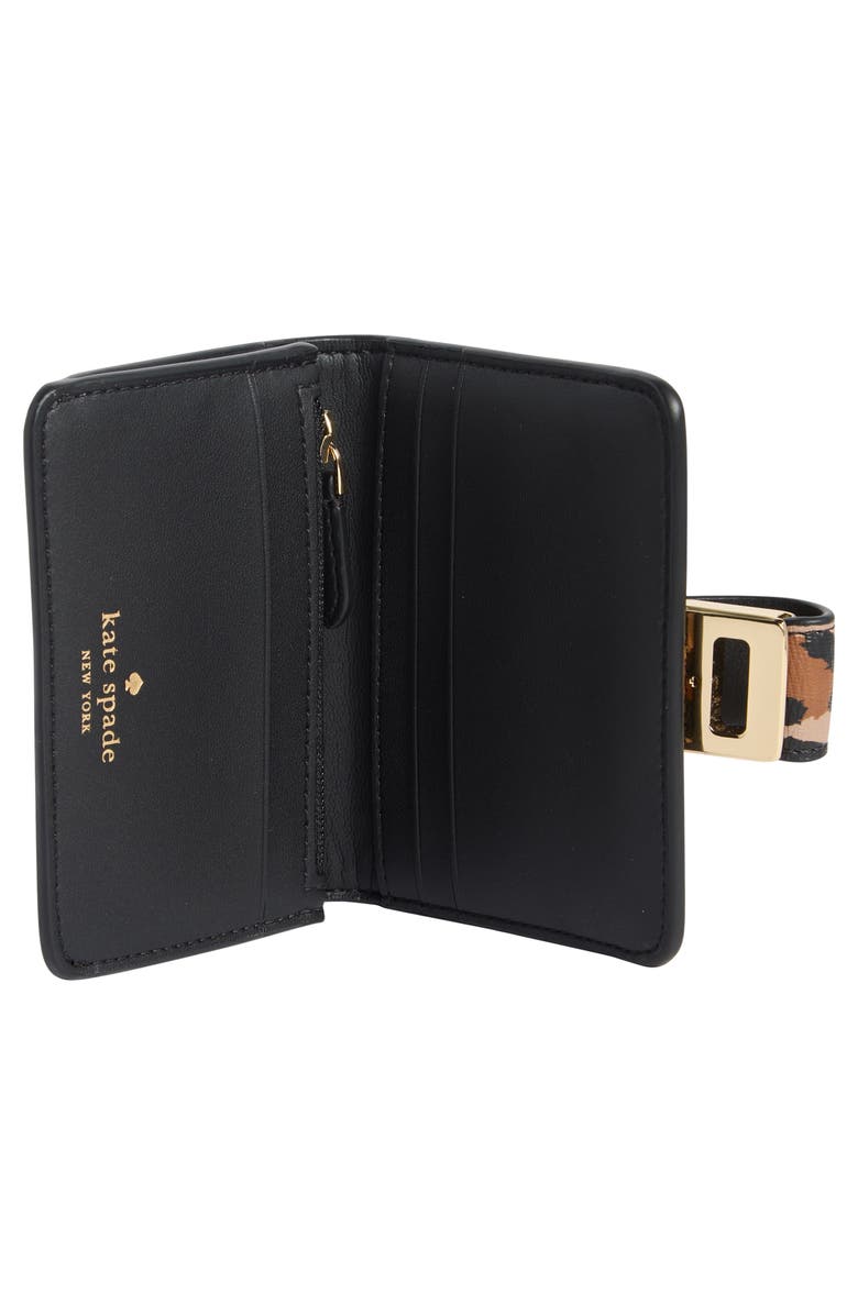 Kate Spade New York phoebe spotted leopard wallet, Alternate, color, Brown Multi