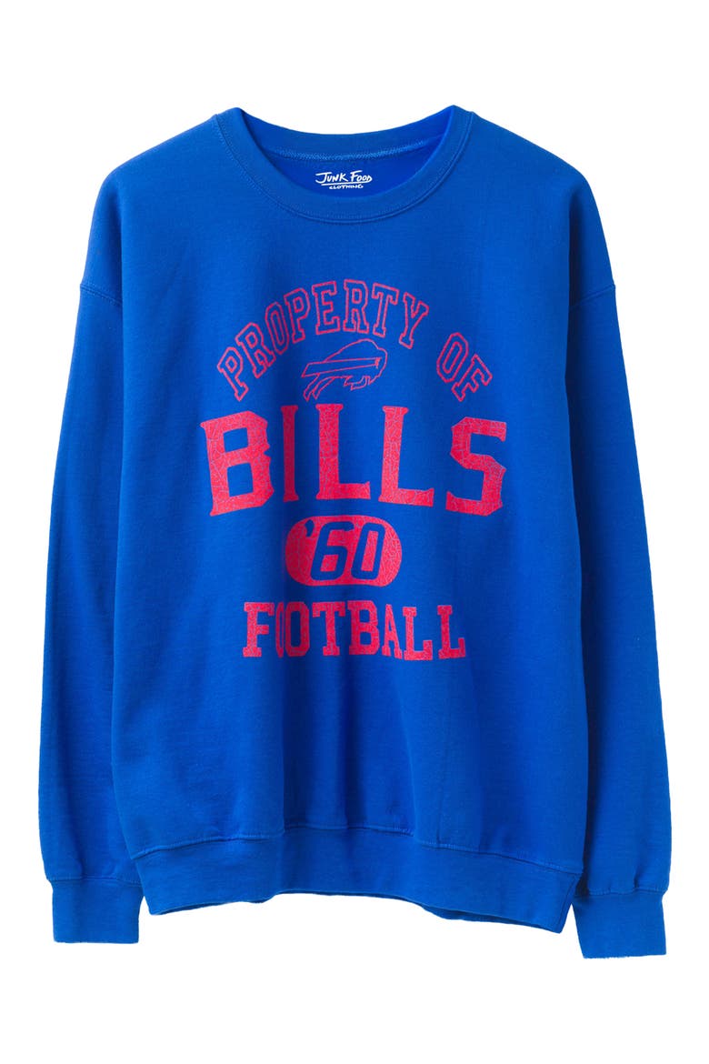Buffalo Bills Property of Flea Market Crewneck Sweatshirt, Main, color, ROYAL