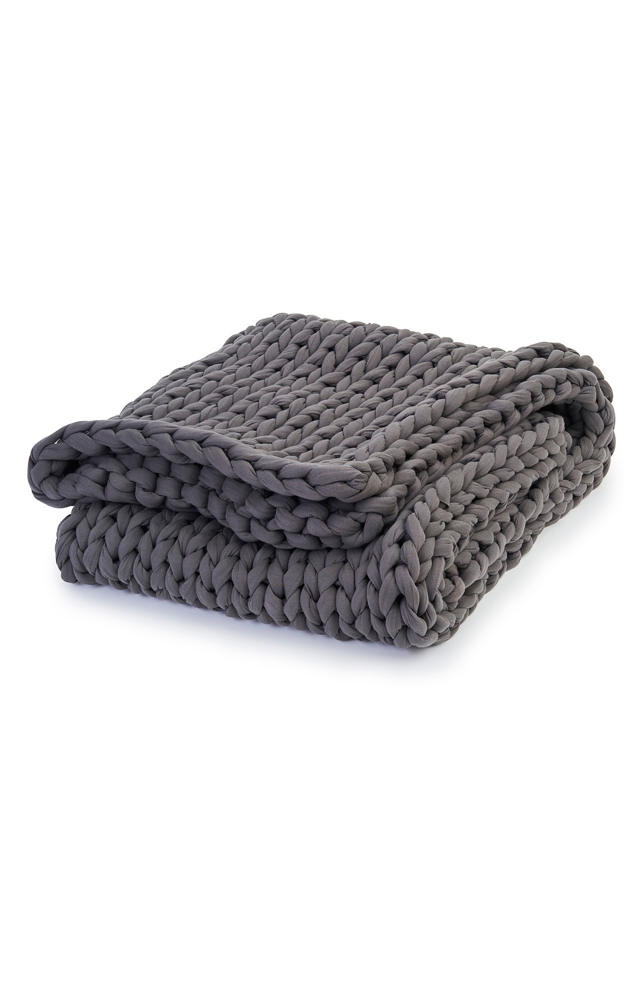 Bearaby Weighted Knit Blanket - Asteroid Grey, 10 lb.
