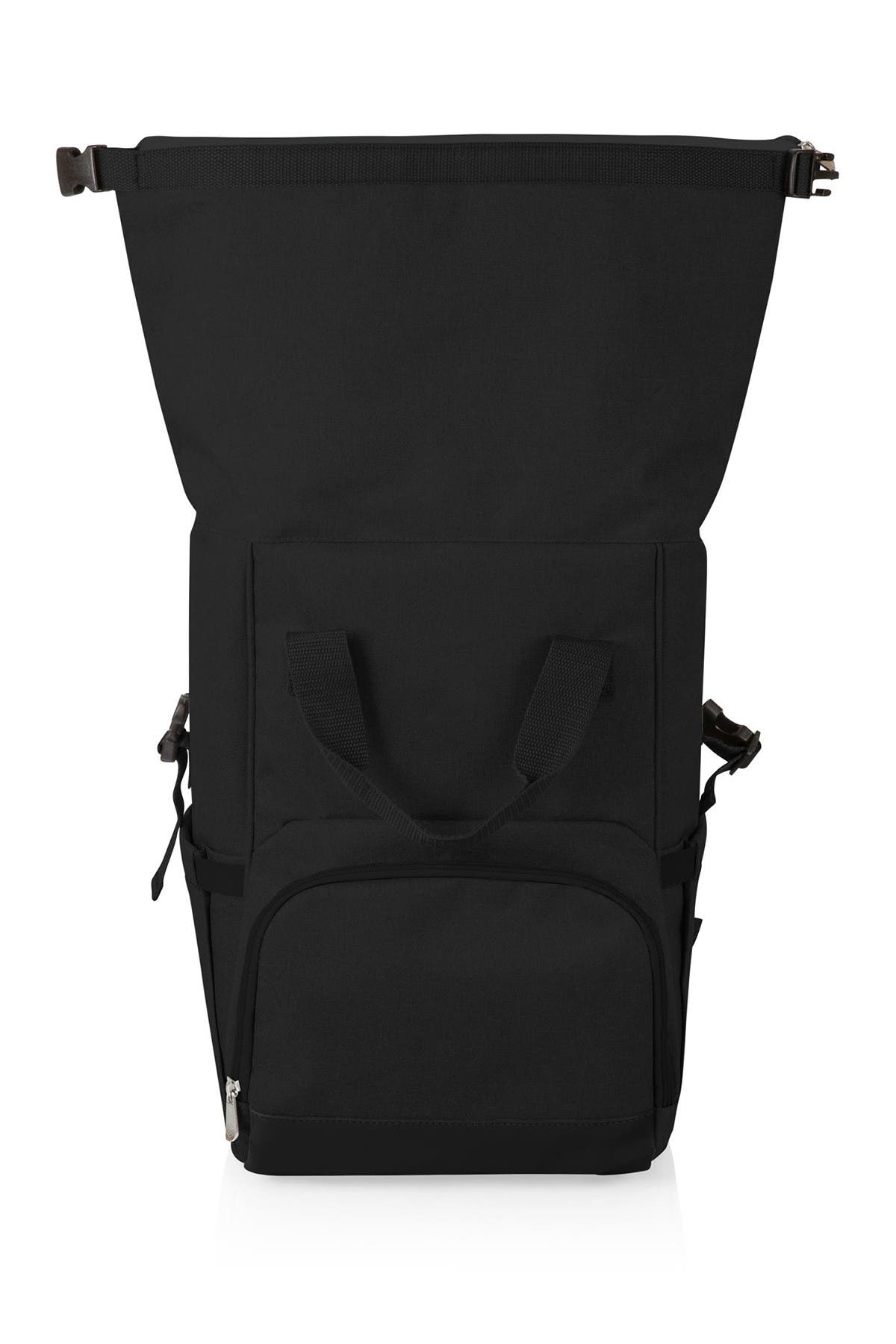 On The Go Roll-Top Cooler Backpack, Alternate, color, BLACK