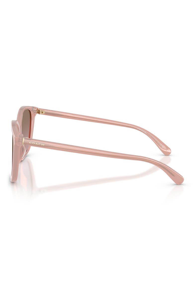 57mm Gradient Square Sunglasses, Alternate, color, MILKY BUFF/ BROWN ROSE GRAD