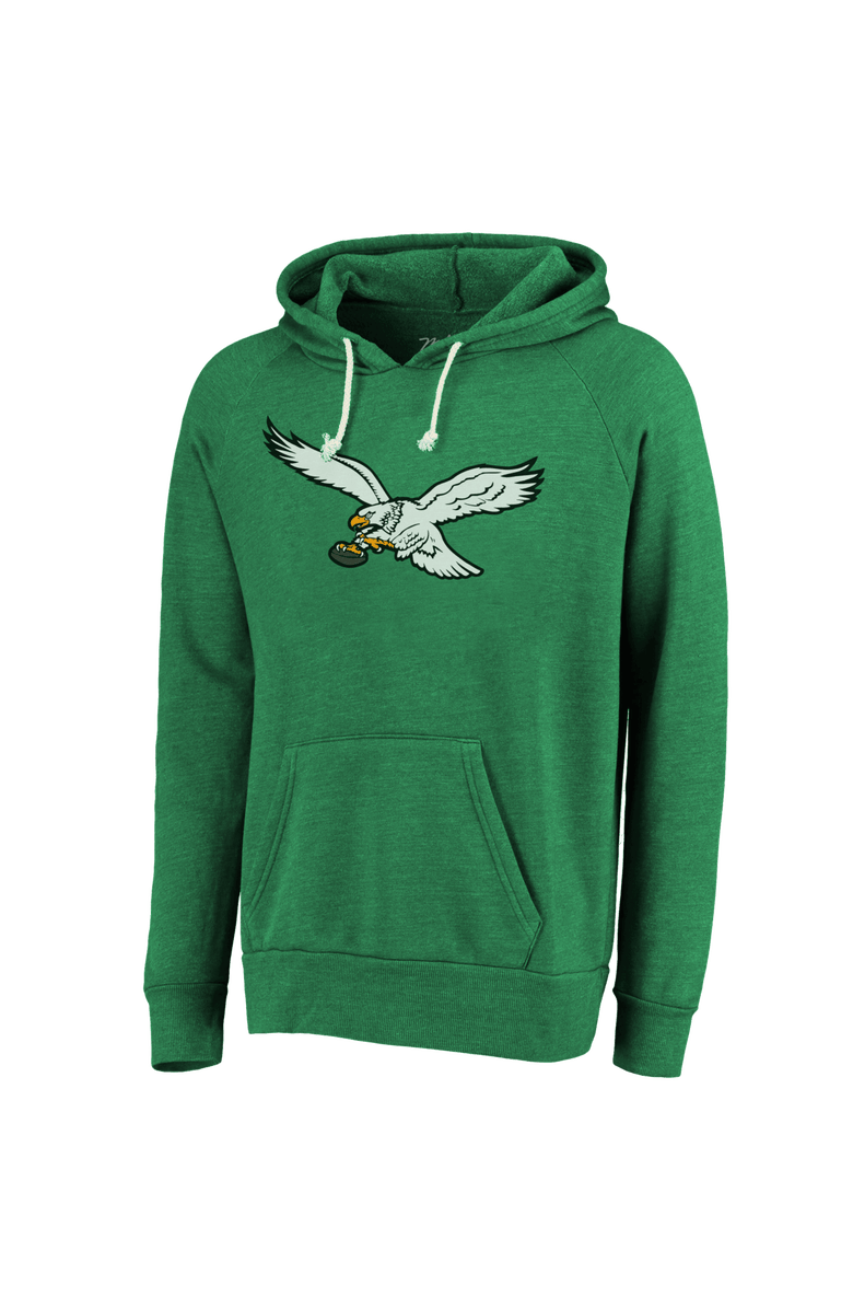 Majestic Threads Men's Majestic Threads Saquon Barkley Kelly Green Philadelphia Eagles Name & Number Tri-Blend Pullover Hoodie, Alternate, color, 