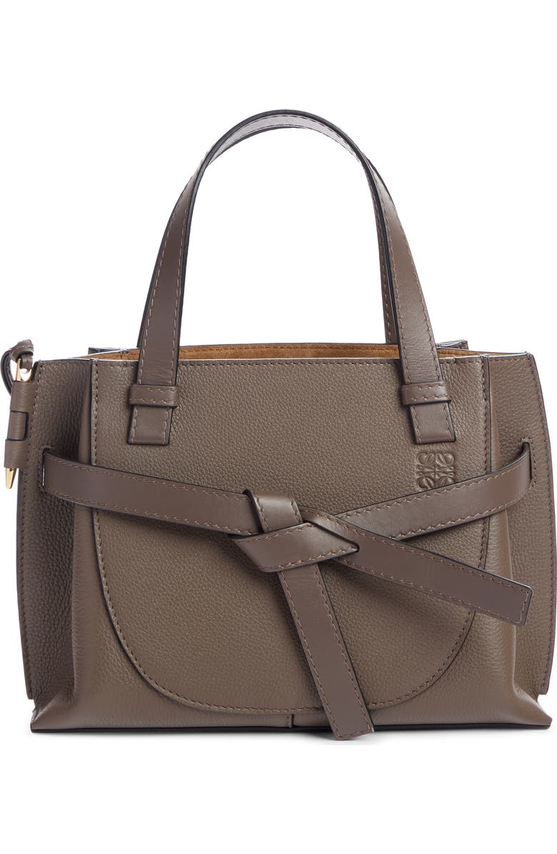 Loewe Mini Gate Leather Tote, Main, color,