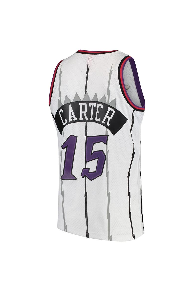 Men's Mitchell & Ness Vince Carter White Toronto Raptors 1998/99 Hardwood Classics Swingman Jersey, Alternate, color, White