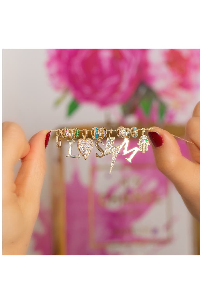 Icons Alphabet Initial Charm, Alternate, color, C- GOLD