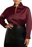 ELOQUII Deconstructed Neckline Blouse
