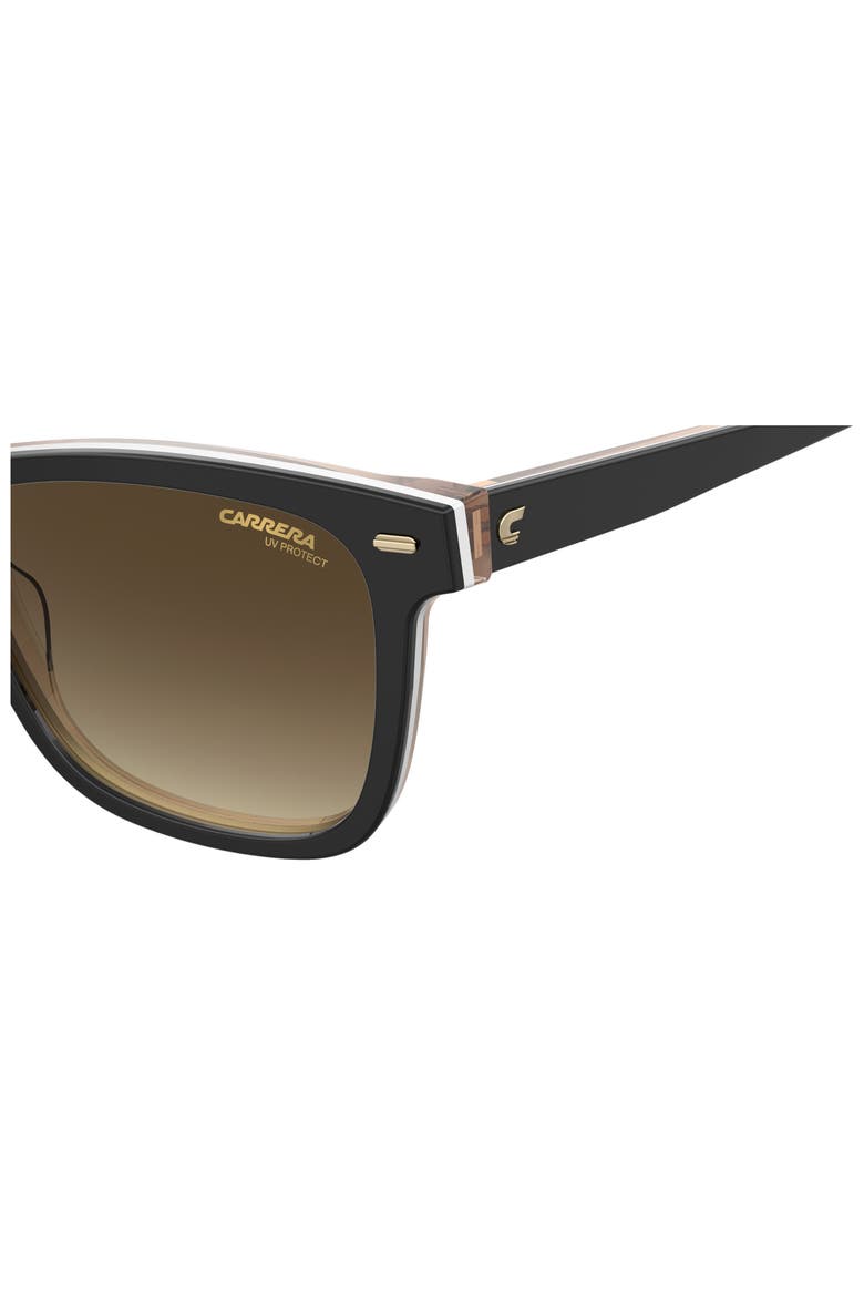 54mm Gradient Rectangular Sunglasses, Alternate, color, BLACK BEIGE/ BROWN GRADIENT