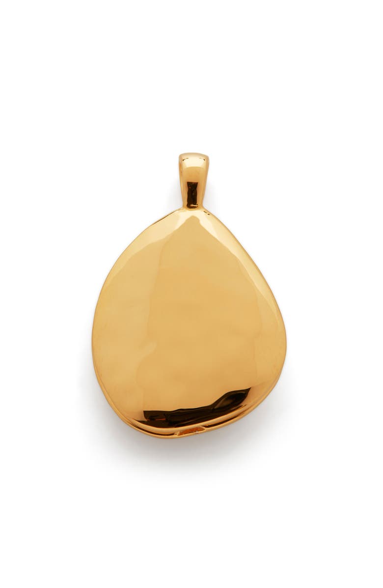 Monica Vinader Deia Pebble Locket Charm, Alternate, color, Gp