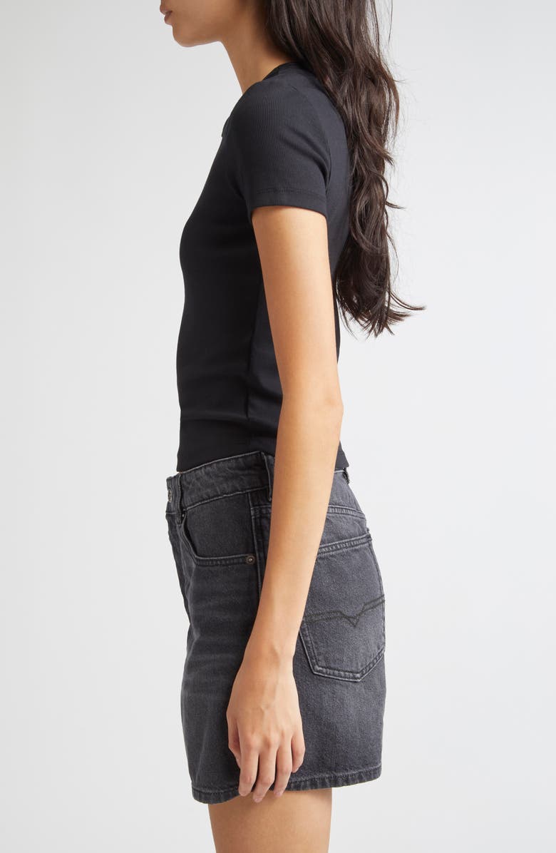 DIESEL<sup>®</sup> Oval D Embroidered Rib T-Shirt, Alternate, color, Deep/Black