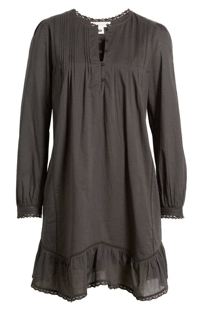 Treasure & Bond Long Sleeve Cotton Voile Shift Dress, Alternate, color,