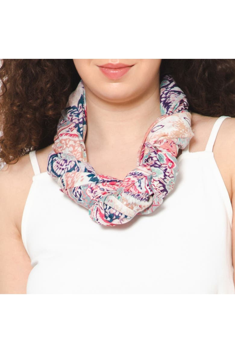 Paisley Fringe Georgette Scarf, Alternate, color, Multi