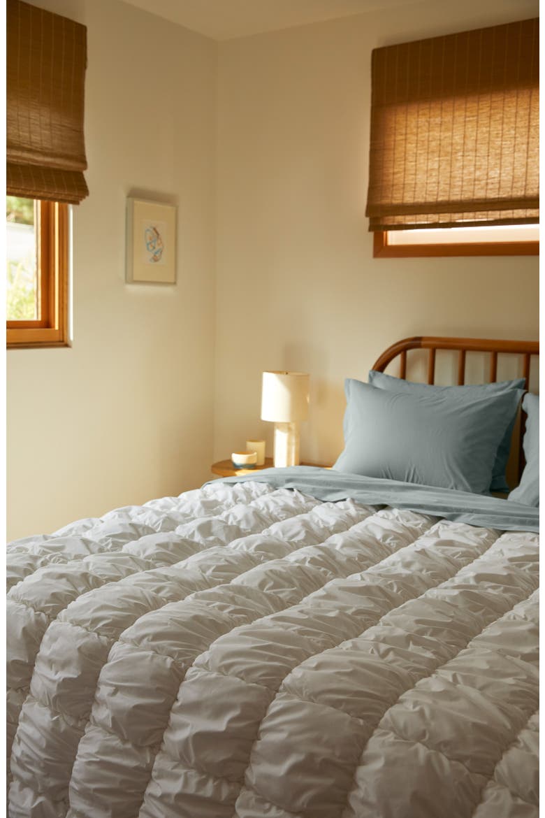 Cozy Quilted Organic Cotton Comforter (Nordstrom Exclusive), Alternate, color, CREAM
