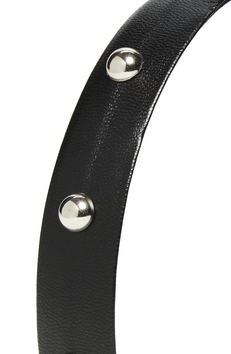 Cara Kids' Studded Faux Leather Headband, Alternate, color, Black
