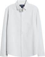 Mizzen+Main Leeward Trim Fit Microcheck No Tuck Button-Up Shirt