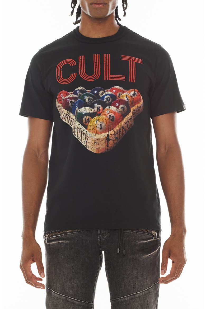 Cotton Graphic T-Shirt, Main, color, BLACK