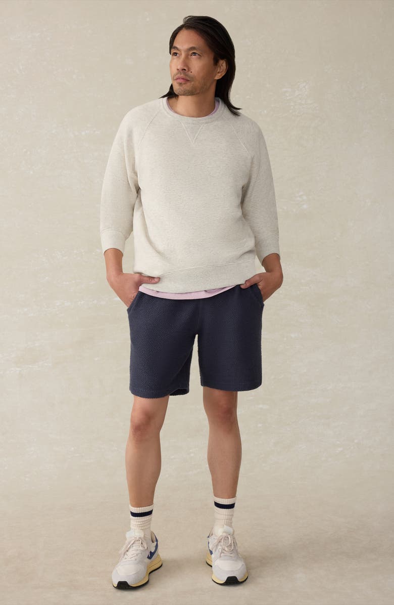 Faherty White Water Organic Cotton Blend Drawstring Shorts, Alternate, color, Fjord