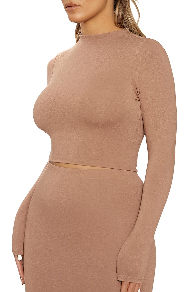 Naked Wardrobe The NW Crop Top, Alternate, color, Coco