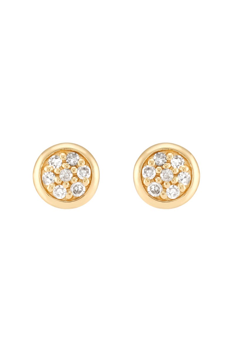 Frankie & Zoe Pavé Diamond Stud Earrings, Alternate, color, Yellow Gold