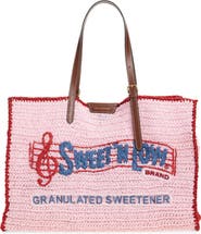 Anya Hindmarch Sweet 'N Low East/West Raffia Tote